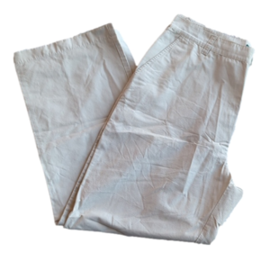 Lauren Ralph Lauren Beige Wide Leg Performance Blend Fabric Cinch Pants Size 12